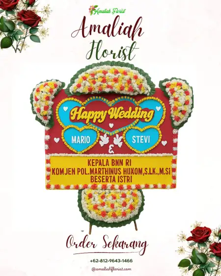 Papan Bunga Pernikahan Braga